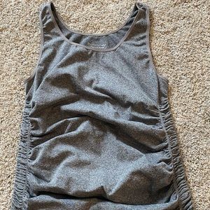Grey maternity stretch tank